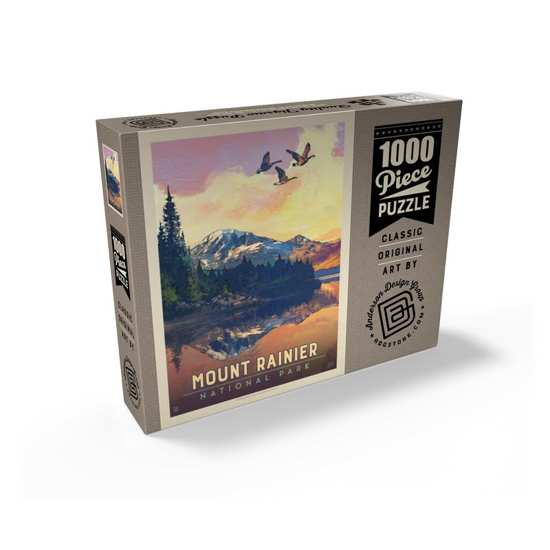 MyPuzzle.com MyPuzzle Mount Rainier National Park: Daybreak  Vintage Poster - Premium 1000 Piece Jigsaw Puzzle for Adults - Image 2